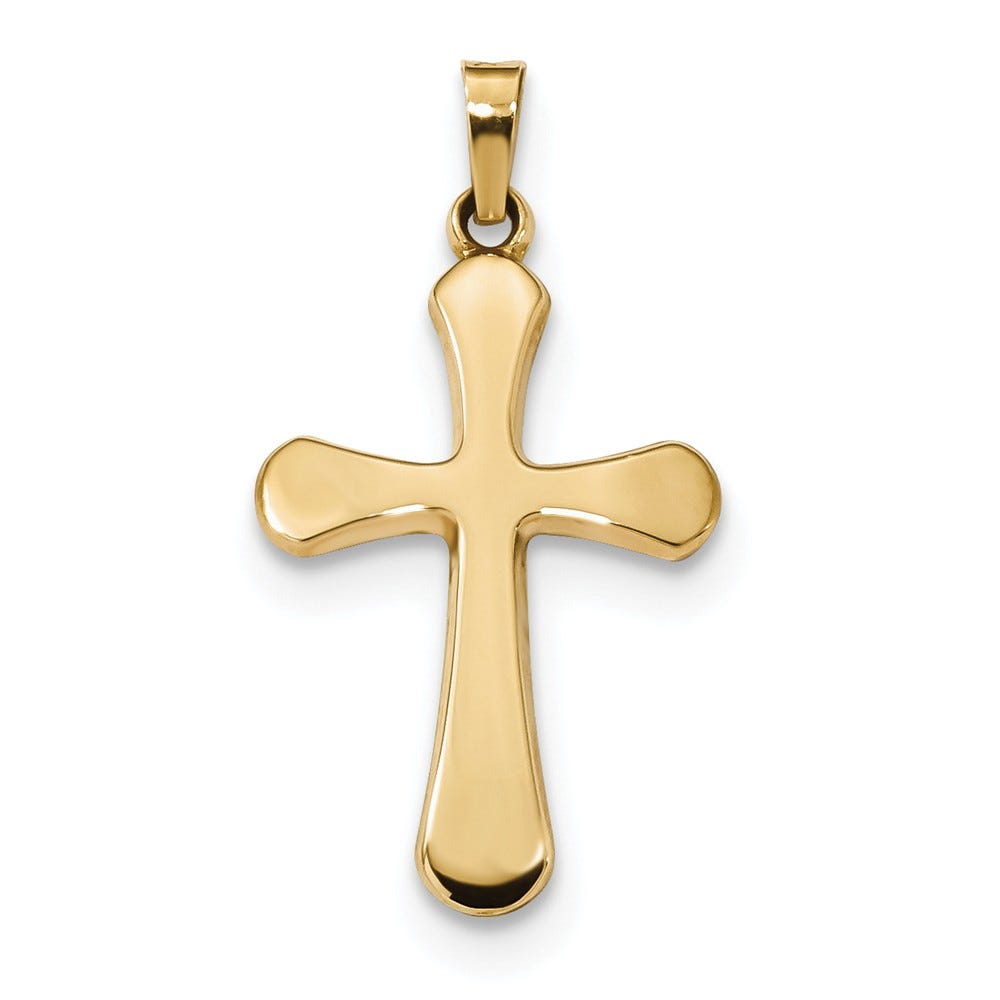 Polished Rounded Cross Pendant
