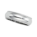 Sterling Silver Approx. 0.24 Inch Milgrain Wedding Band