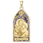 Saint Joseph - Stained Glass Religious Medal