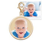 Petite Round Border Photo Charm