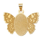 Custom Fingerprint Butterfly Charm or Pendant