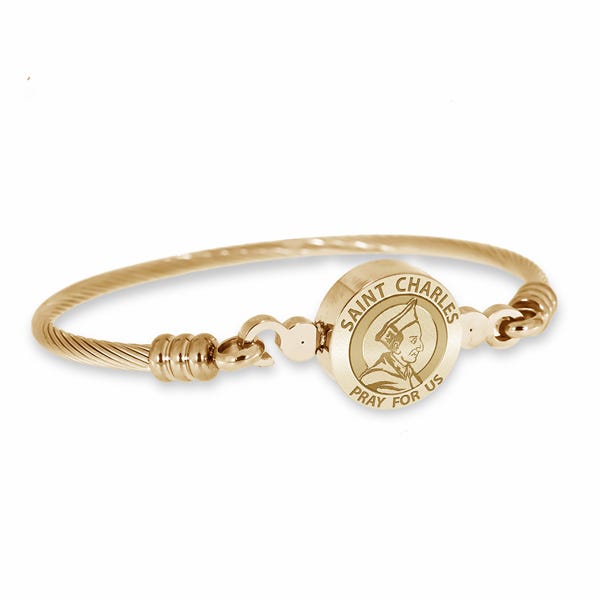 Saint Charles Borromeo Bangle Bracelet
