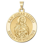San Judas Tadeo Round Religious Medal