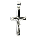 Crucifix Cross Pendant In Silver Or Steel