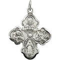 Four Way Cross Pendant With 18 Inch Chain