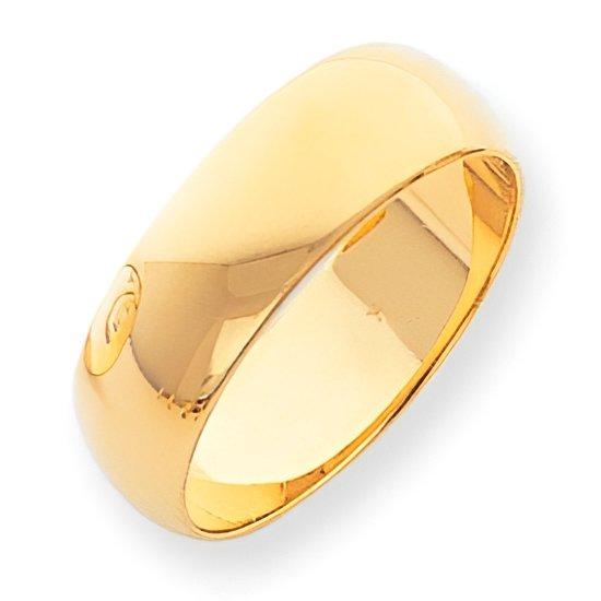 14K Yellow Gold Approx. 0.28 Inch Comfort-Fit Light-Weight Wedding Band