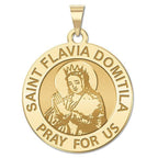 Saint Flavia Domitila Round Religious Medal