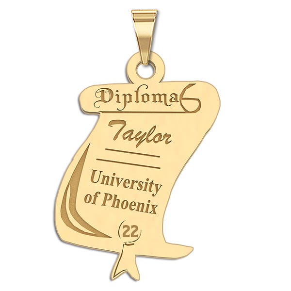 26' Custom Graduation Diploma Charm or Pendant