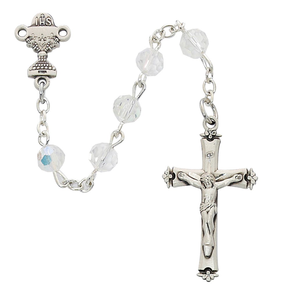 Approx. 0.24 Inch Crystal Communion Rosary
