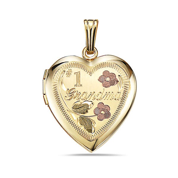 14K Gold Filled #1 Grandma Heart Photo