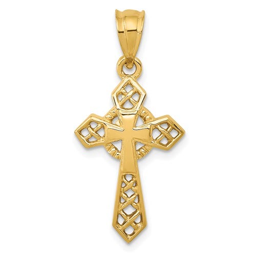 14K Gold Celtic Cross Pendant