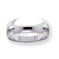 14K White Gold Approx. 0.28 Inch Half-Round Wedding Band