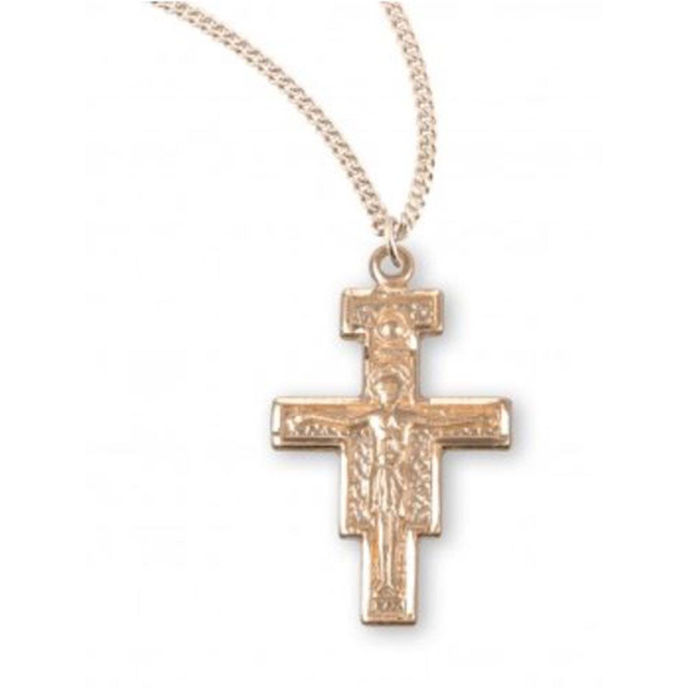 San Damiano Gold Over Sterling Silver Pendant