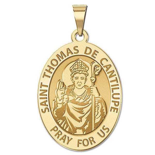 Saint Thomas De Cantalupe - Oval Religious Medal