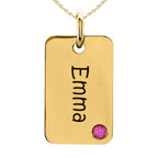 Birthstone Mini Dog Tag