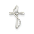 Polished Cubic Zirconia Cross Pendant