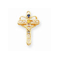 Genuine 4 Stone Mothers Cross Pendant