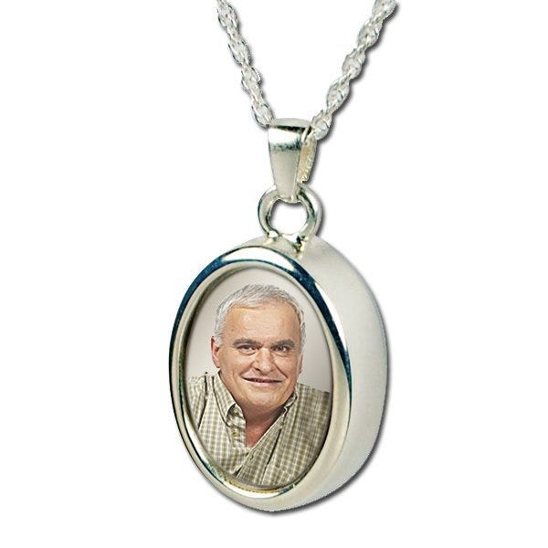 Oval Photo Cremation Pendant