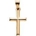 Traditional 14K Yellow Gold Cross Pendant