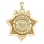 Personalized 7-Point Star South Dakota Trooper Badge with Rank, Number & Dept.