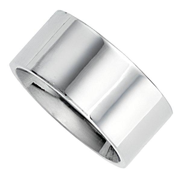 Sterling Silver Approx. 0.35 Inch Flat Comfort-Fit Wedding Band