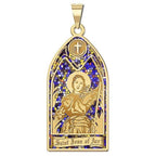 Saint Joan Of Arc - Stained Glass Religious Medal