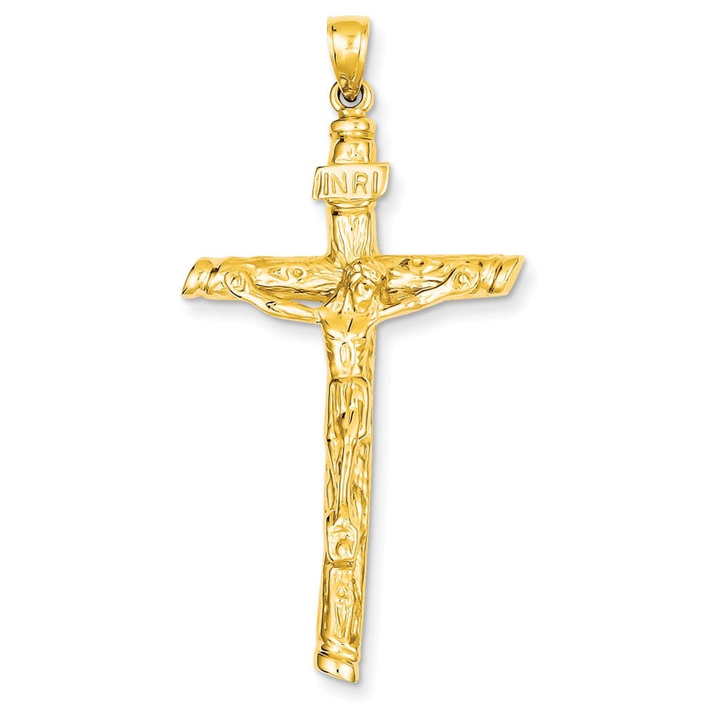 14K Inri Crucifix Pendant