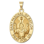 Saint Paschal Of Baylon Medal Oval