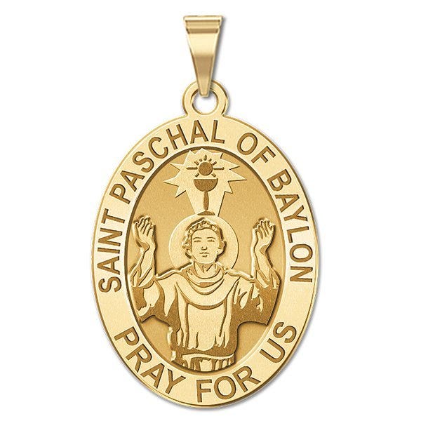 Saint Paschal Of Baylon Medal Oval