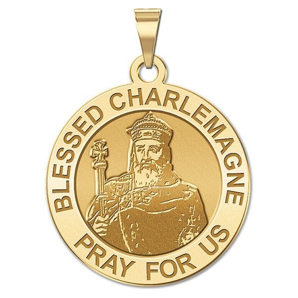 Blessed Charlemagne Round Religious Medal
