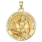 Blessed Herman Contractus Round Religious Medal
