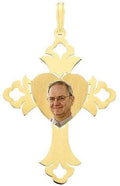 Cross Pendant with Heart Center