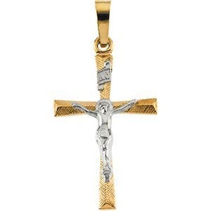 Two-Tone Crucifix Pendant