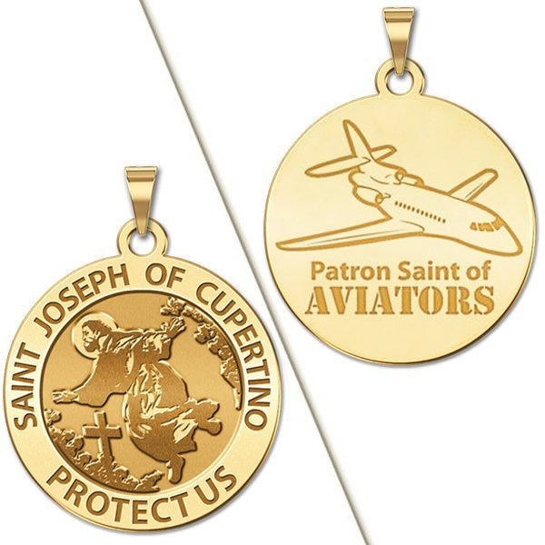 Saint Joseph Of Cupertino Aviator Religious Medal