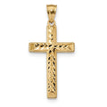 14K Diamond-Cut Latin Cross Pendant