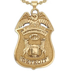 Personalized Michigan Police Badge with Your Name, Rank, Number & Department