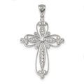 Cz Filigree Cross Pendant