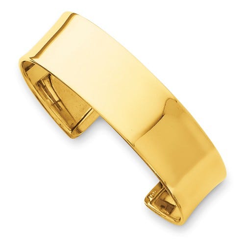 Custom Engraved 14K Gold Women's Bangle ID Bracelet