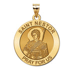 Saint Nestor Round Religious Medal