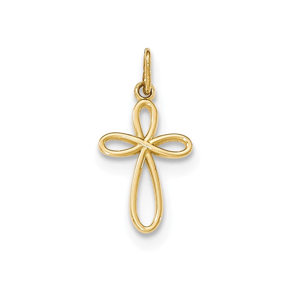 Small Ribbon Cross Pendant