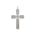 14K White Gold Laser Designed Cross Pendant