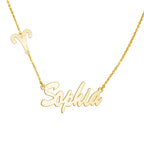 Personalized Zodiac Charm Name Necklace