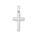 14K White Gold Polished Hollow Latin Cross