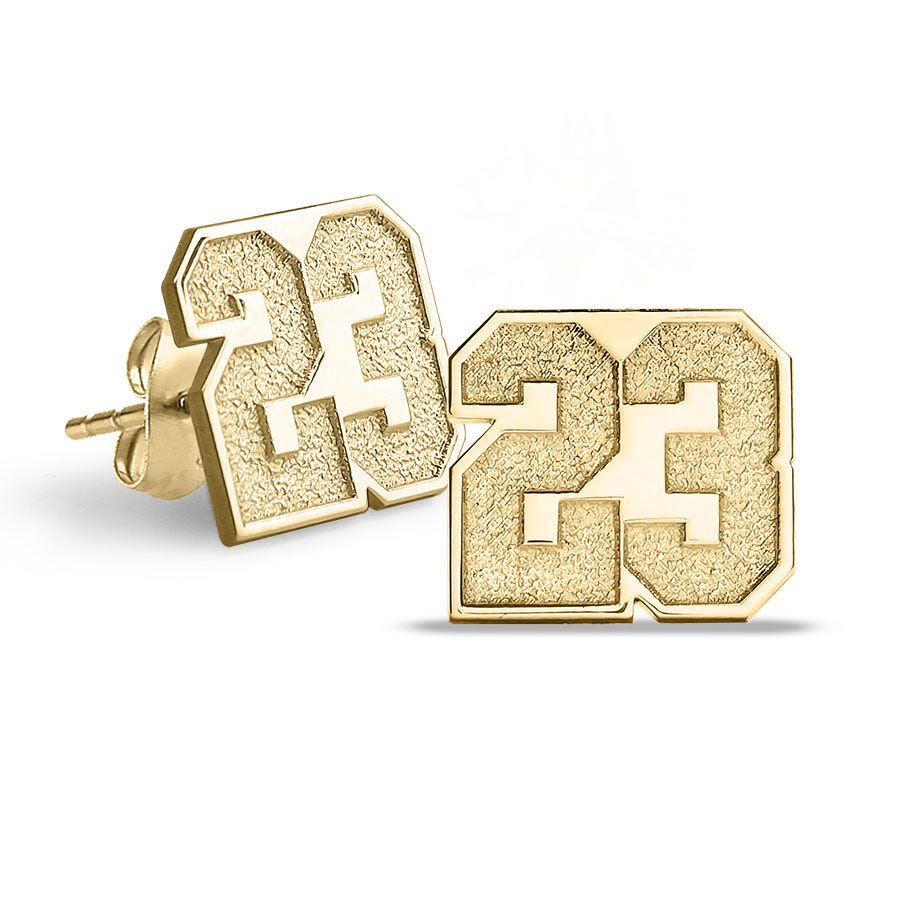 Pair of Sports Number Stud Earrings