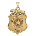Personalized Texas with Panther Police Badge with Your Department and Number