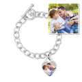 Sterling Silver Tiffany Style Photo Bracelet