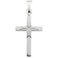 14K White Gold Cross Pendant