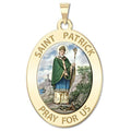 Saint Patrick Religious Medal Oval "Color