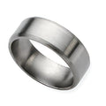 Titanium Approx. 0.31 Inch Brushed Top Bevel Wedding Band