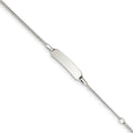 Custom Engraved Sterling Silver Children's Curb Link ID Bracelet